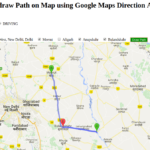How to draw the route in a map with points on Google Maps